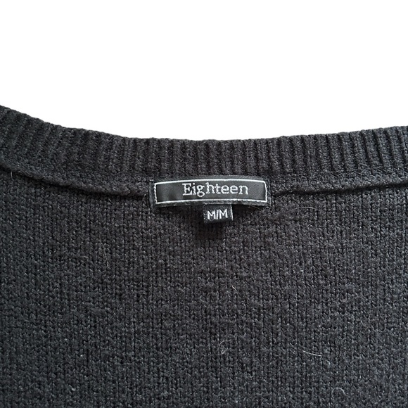 Coquette Y2K Black Short Sleeve Knit Button up Prairie Style Top - Picture 6 of 6